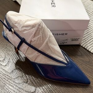 Marc Fisher Navy Slingback Heels